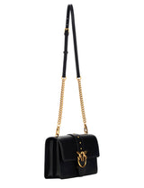 Sac à bandoulière Pinko Love Bag Icon Seta en cuir noir