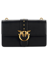 Sac à bandoulière Pinko Love Bag Icon Seta en cuir noir