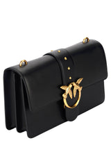 Sac à bandoulière Pinko Love Bag Icon Seta en cuir noir