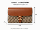 Sac Gucci marron en cuir et toile GG