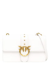 Sac à bandoulière Pinko Love Bag Icon Seta en cuir noir